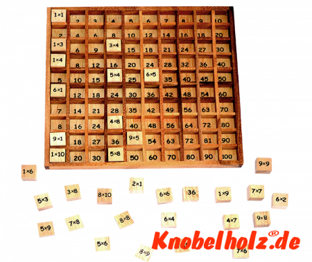 Multiplikations Board aus Holz, Rechenaufgaben der Multiplikationstabelle, Lernhilfe für Kinder, Mathematik